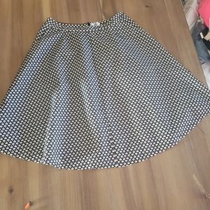 Yal womens skirt black white size medium